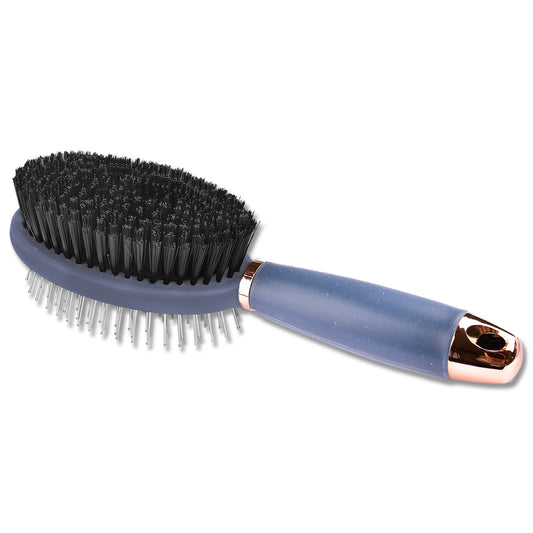 Brosse double avec poignée en gel, noir-or rosé