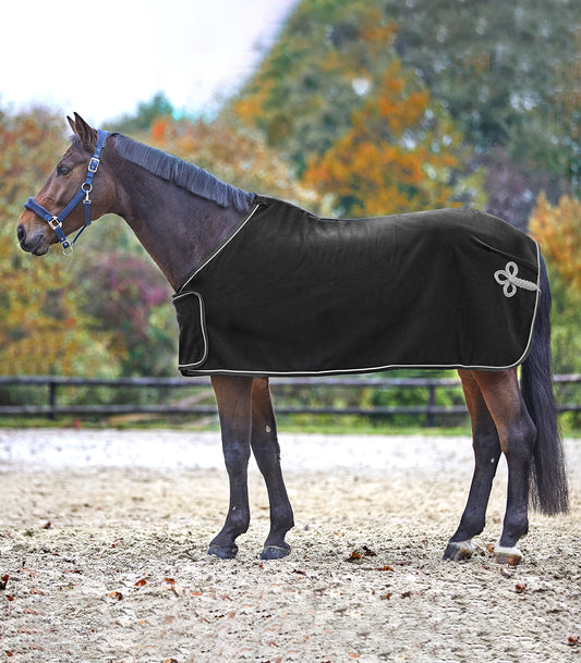 Couverture sponsor en polaire, noir-argent