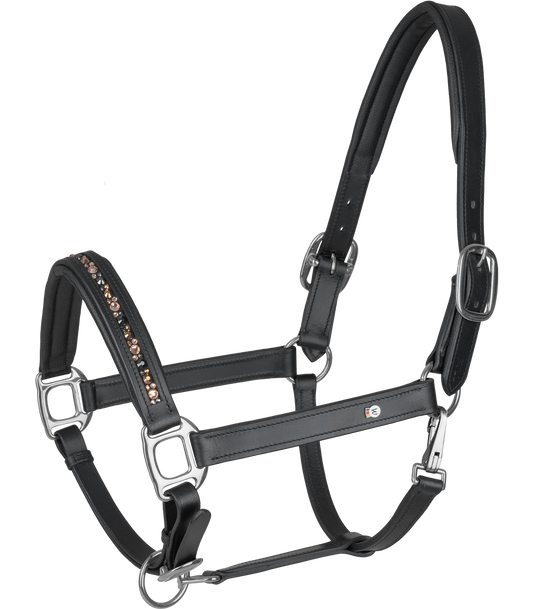 Waldhausen X-Line Licol en cuir Crystal, noir-gris